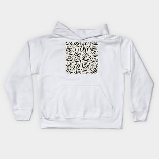 Bamboo Leaves in Black and Ivory / Ink Mood Kids Hoodie